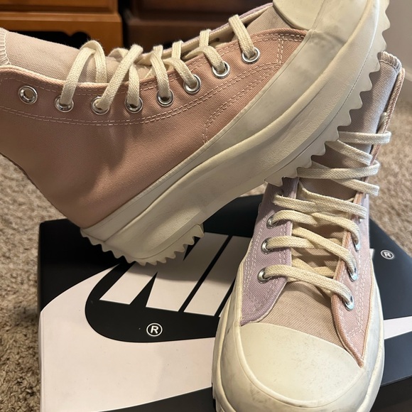 Converse Run Star Hike Pastel Shoes Sneakers Pink Clay Men’s 7/Women 8.5 - Picture 2 of 8